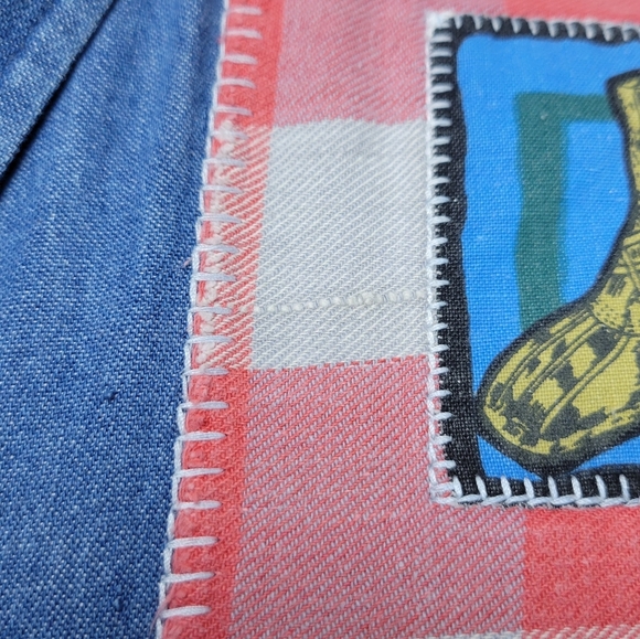 Vintage Ashley Hill Wilderness Denim Shirt Patchwork Western Outdoors Vibes L - Picture 5 of 16